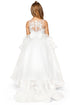 Girls Multi Color Lace Applique Sequin Train Tail Flower Girl Dress 2-16 - SophiasStyle.com